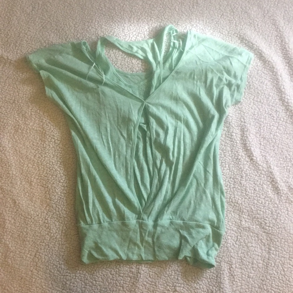 Roxy tee with racerback detailing and back cut-out